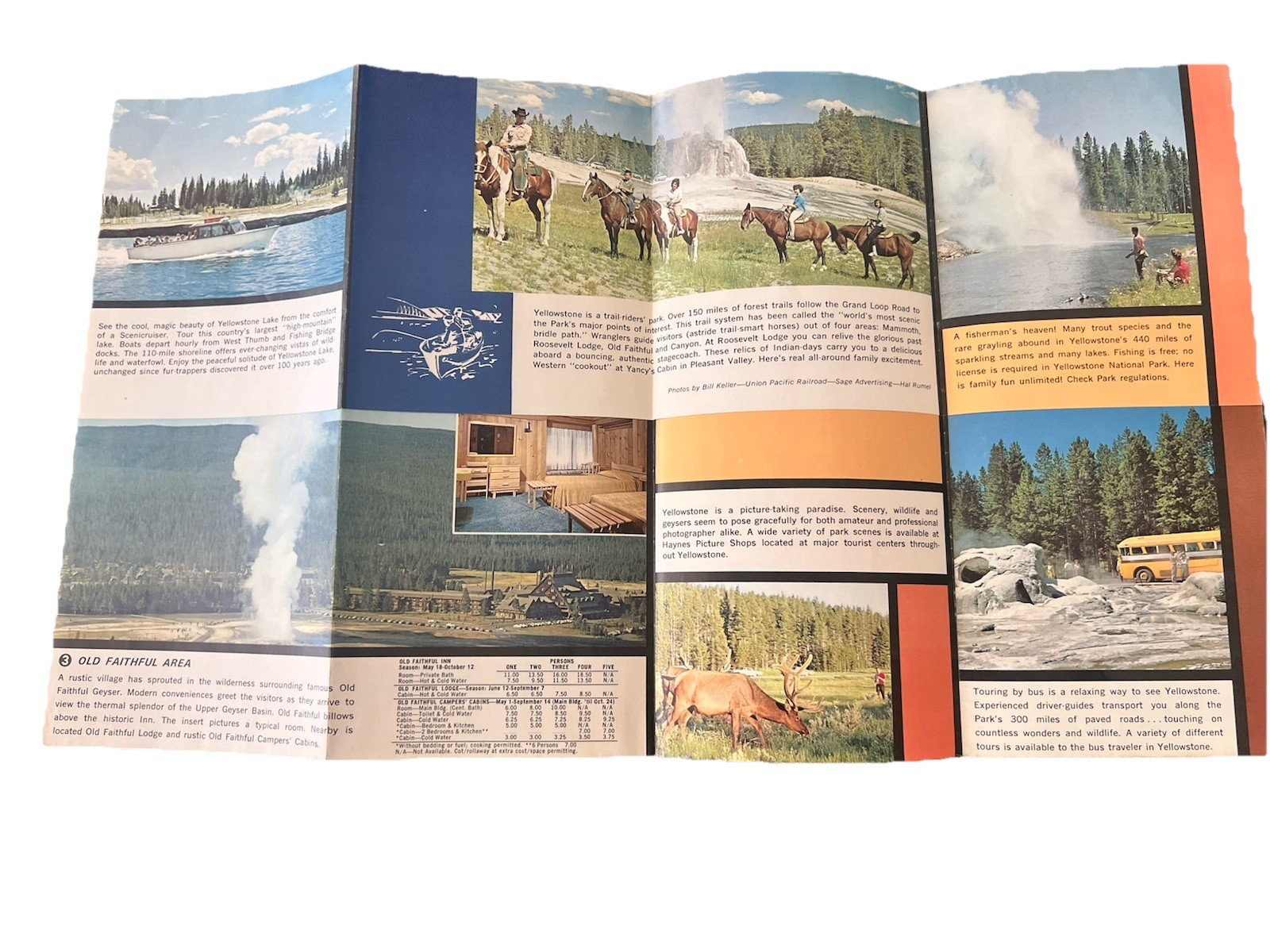 Vintage Yellowstone National Park Travel Brochure Old Faithful Geyser 1964