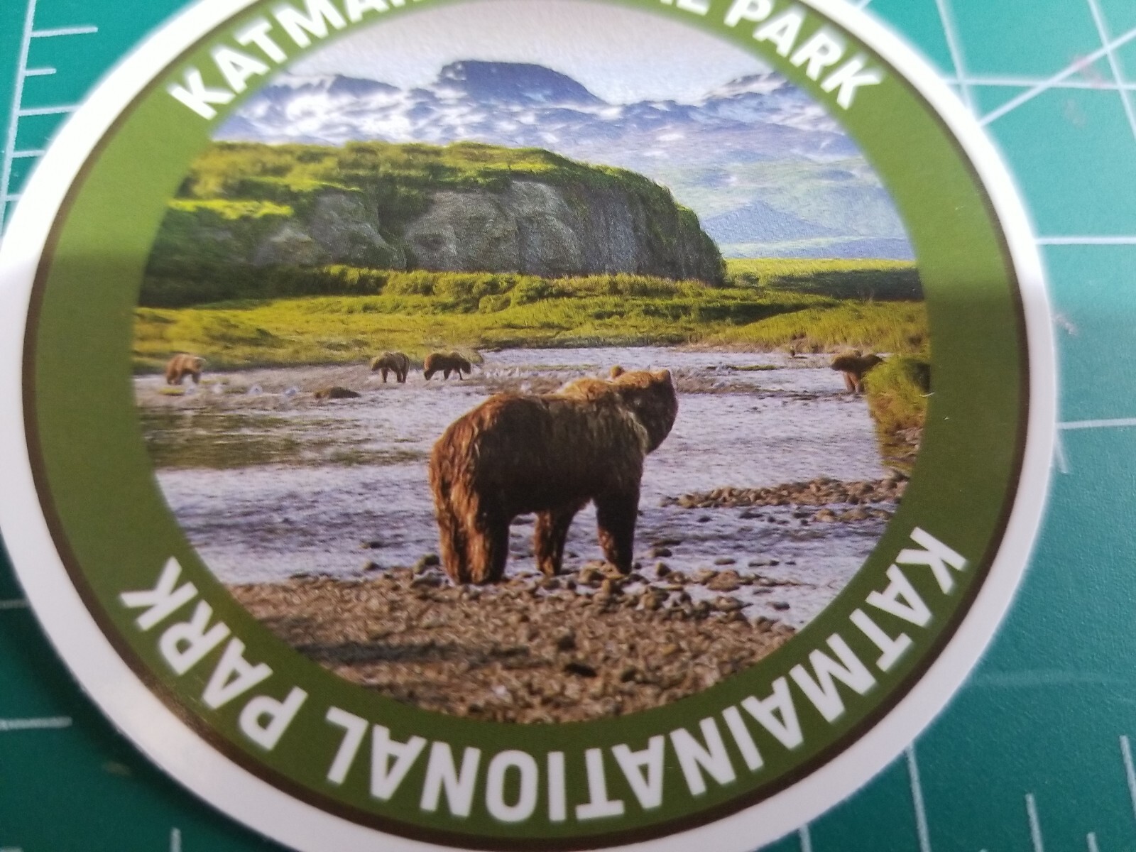 Katmainational National Park Vinyl Sticker / Decal. Waterproof Round 2.5″
