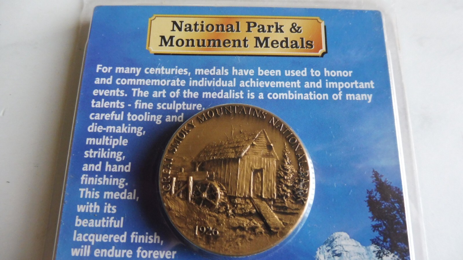LOT (3) 2009 SMOKY MOUNTAINS COLLECTOR’S COIN MEDAL 75TH ANNIVERSARY SOUVENIR NP