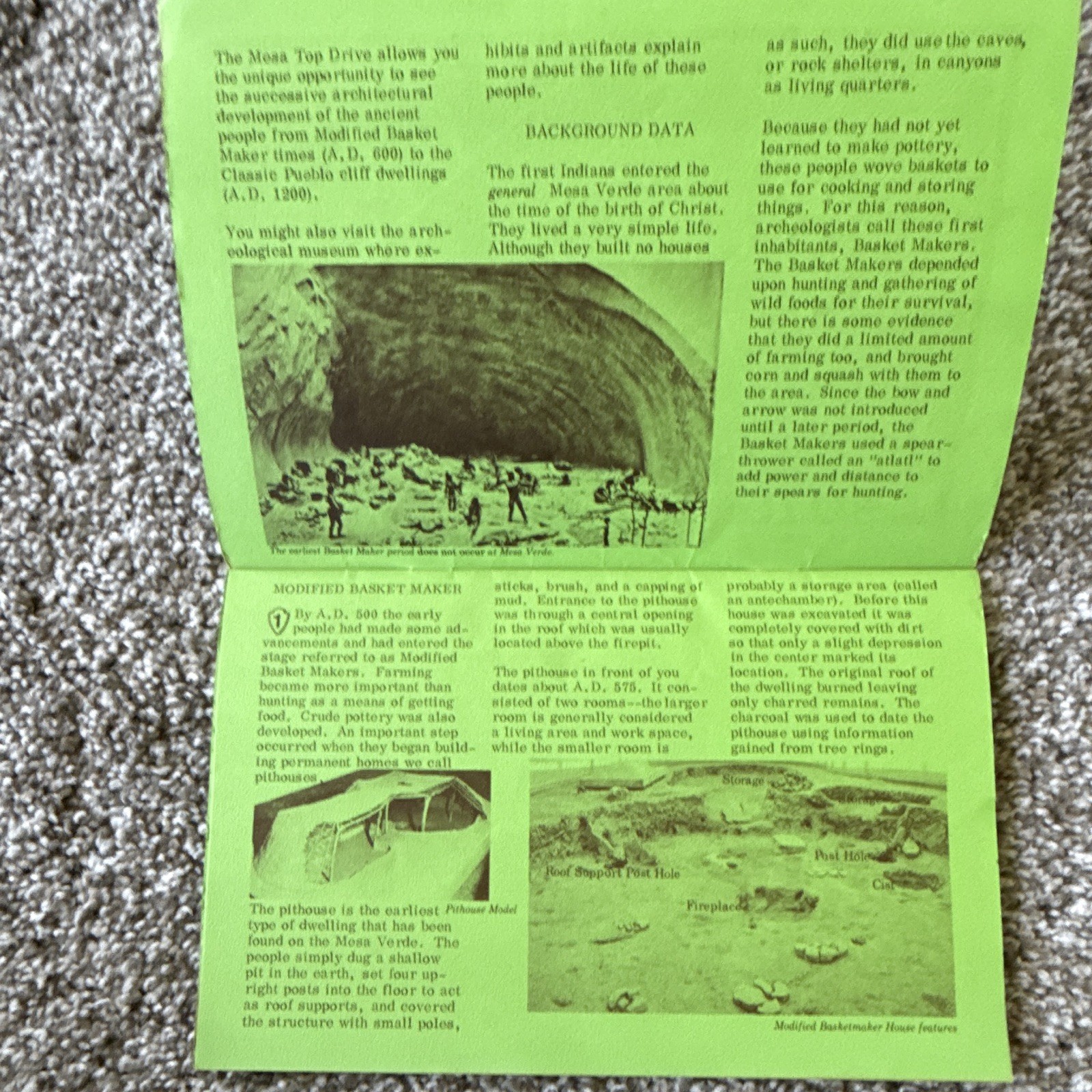 13 Mesa Verde & Rocky Mountain National Parks Fold-Out Maps/Brochures from 1977