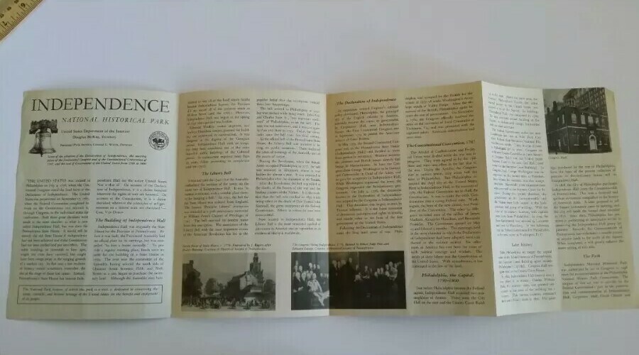 1956 – INDEPENDENCE NATIONAL HISTORICAL PARK Pennsylvania – Souvenir Pamphlet