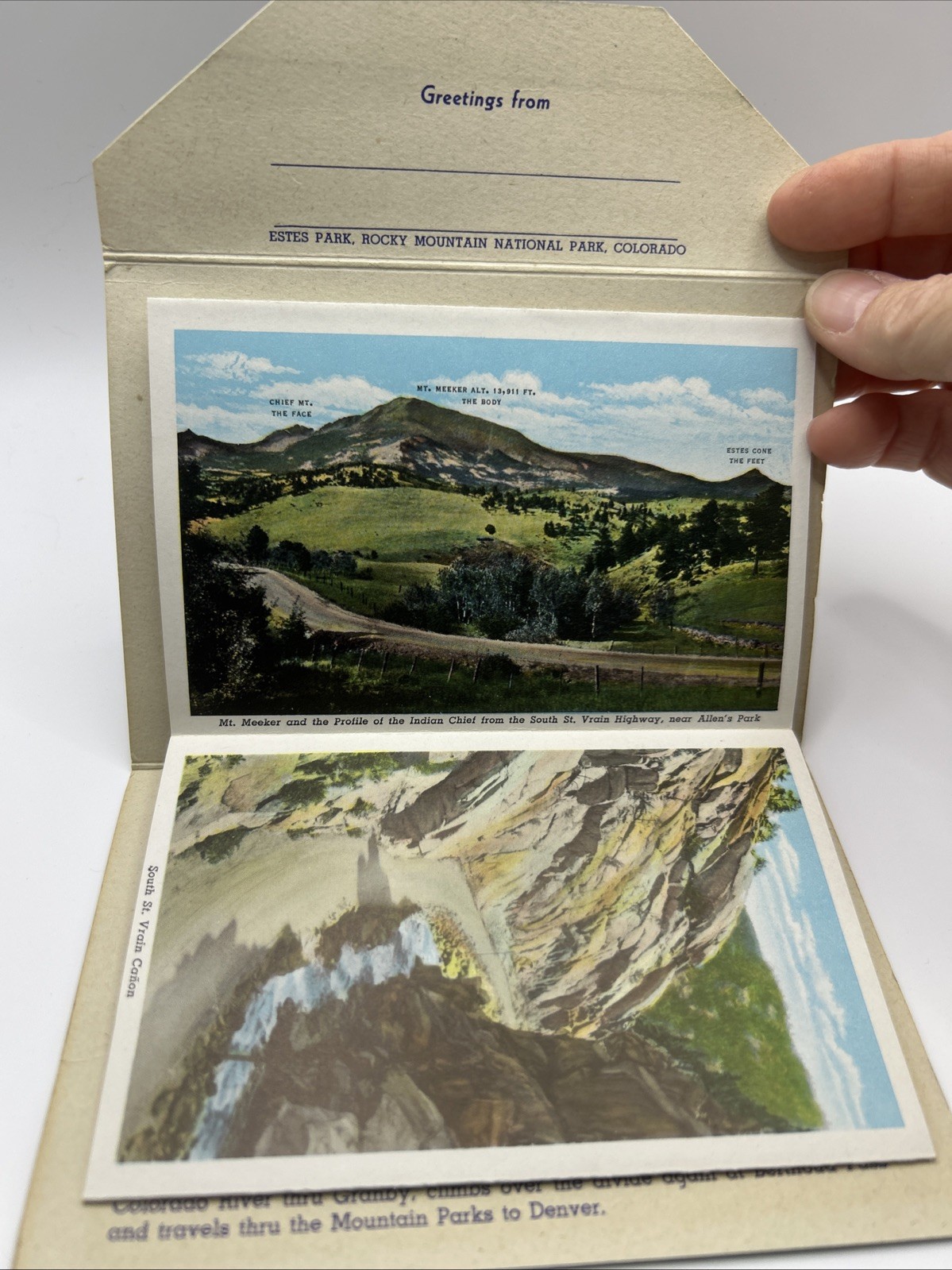 Vintage Estes Park Souvenir Folder Picture Cards National Park Colorado Rocky Mt