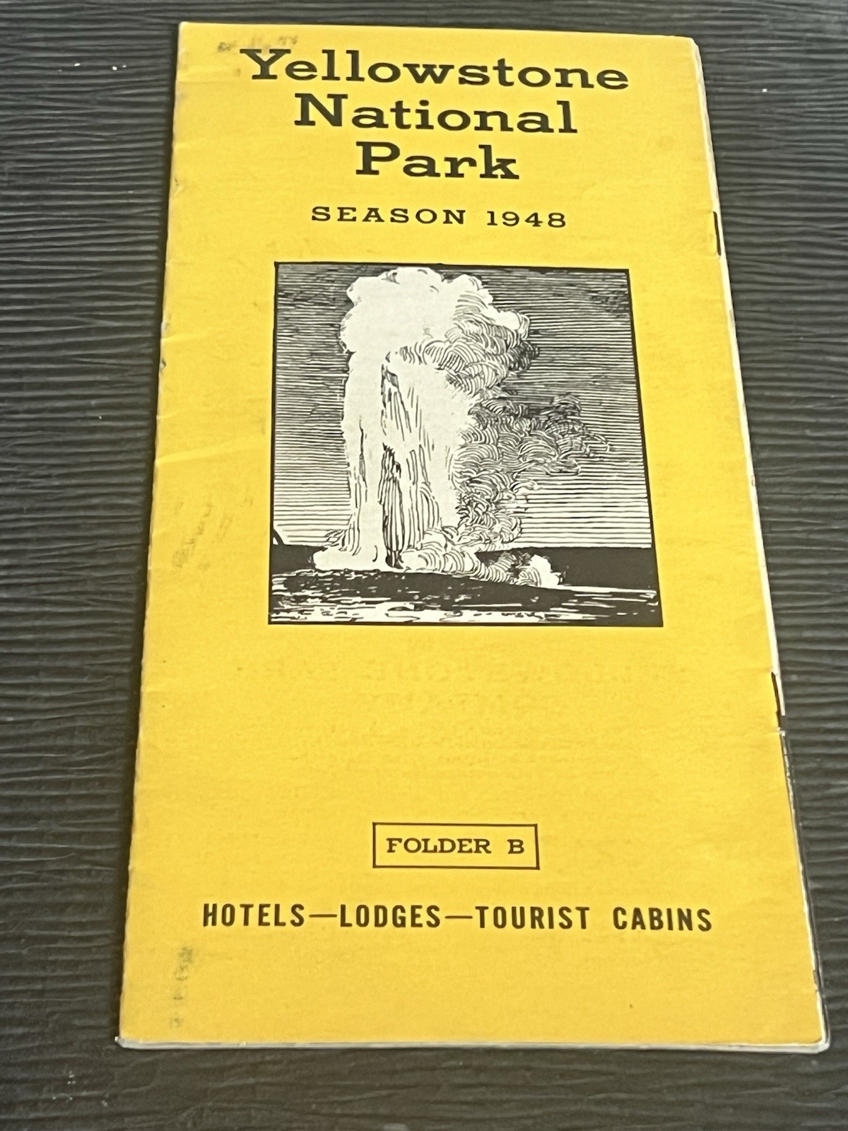 1948 Yellowstone National Park Hotels Lodges Guide – Season 1948 Folder B