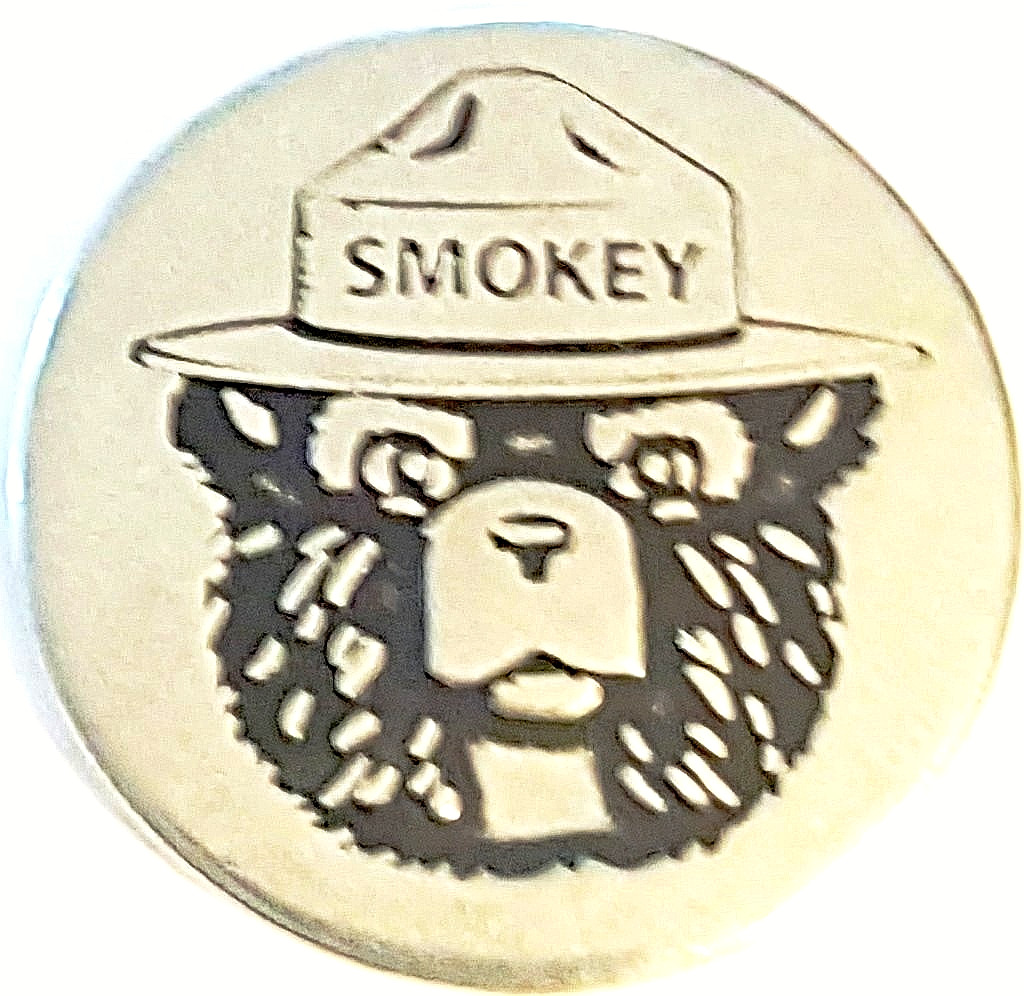 SMOKEY BEAR – ONLY YOU CAN PREVENT WILDFIRES – NATIONAL PARK TYPE TOKEN