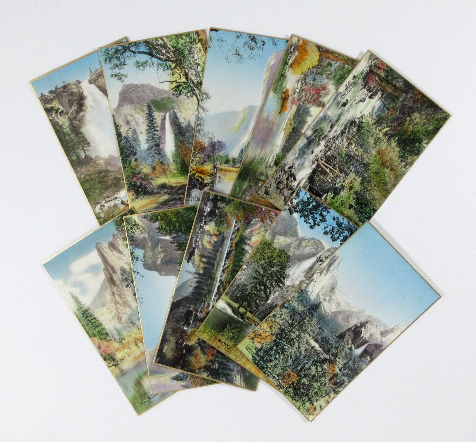 Vintage Yosemite Hand Colored Photos Half Dome El Capitan by F. Martin 1920-30s