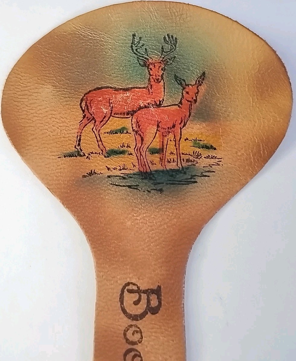Vtg Leather Deer Bookmark Yosemite National Park “Books Are Silent Friends”