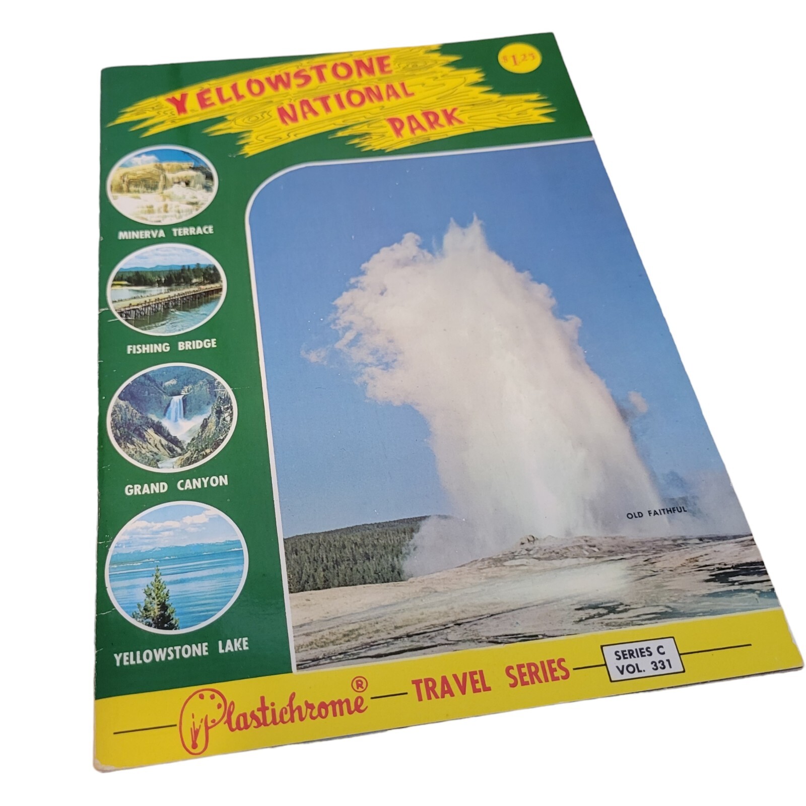 Vtg 60’s Yellowstone National Park Souvenir Photo Book Plastichrome Wyoming Mtns