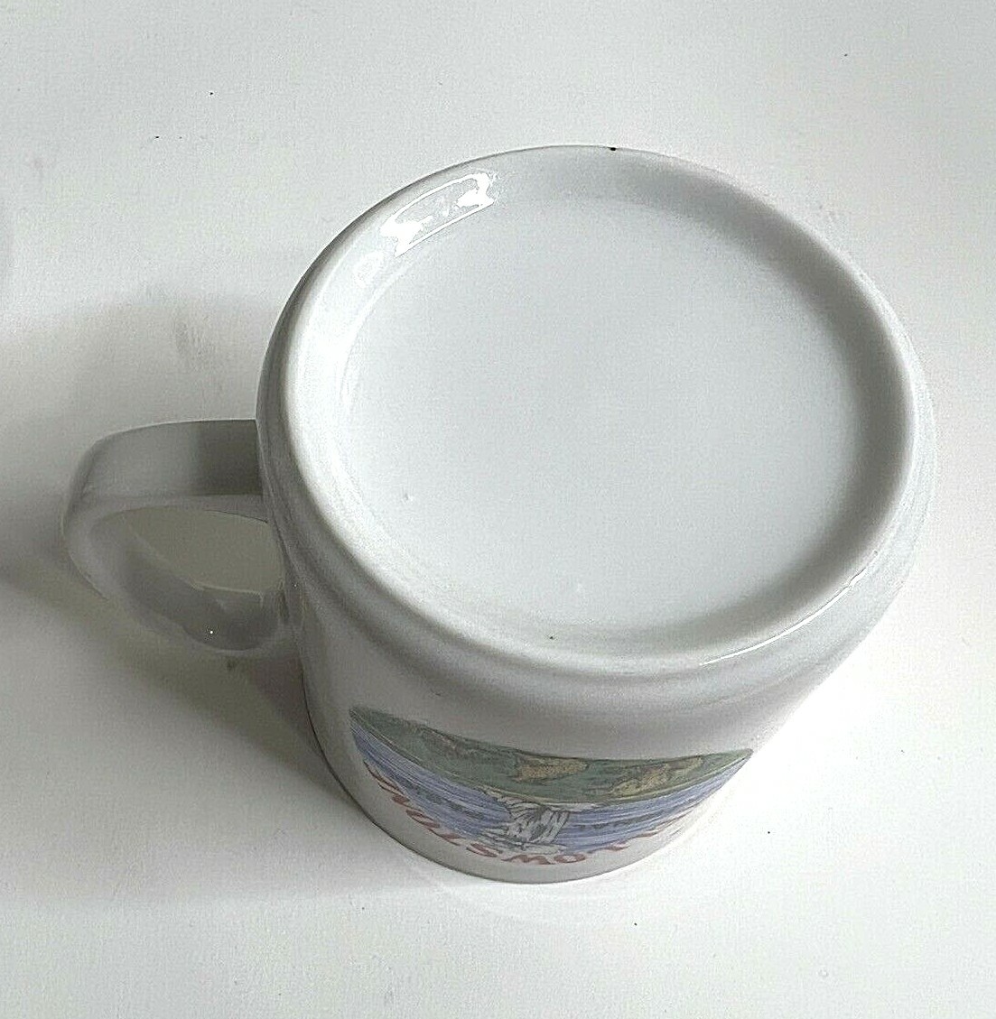 Yellowstone Park Small Mug Cup Old Faithful Geyser Bears 3″ Vintage Gold Trim
