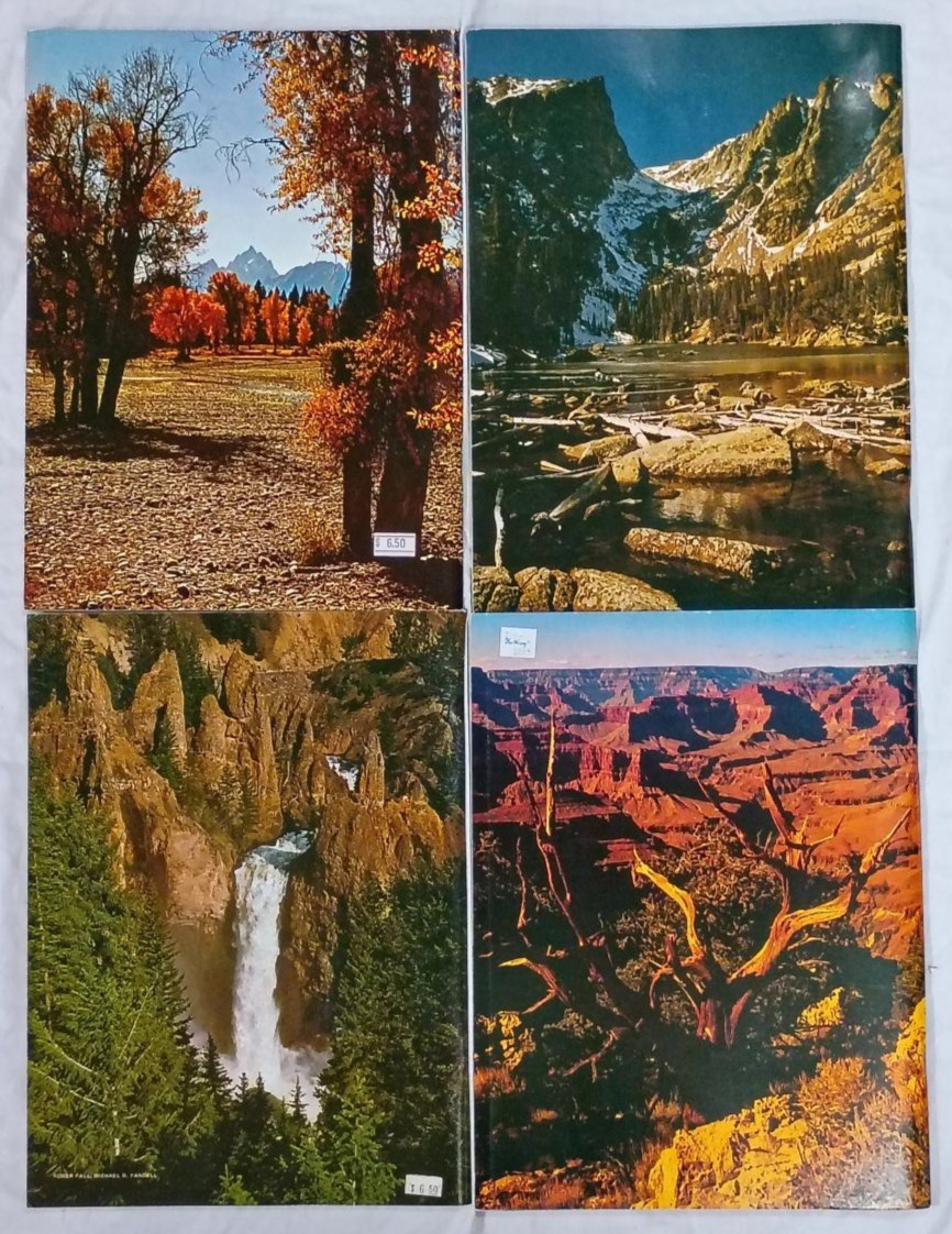 Lot 4 Vintage National Parkways Guides Rocky Mtn Yellowstone Grand Teton Canyon