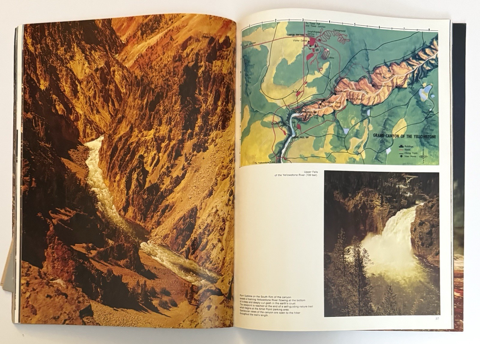 Vtg 1976 National Parkways Yellowstone National Park Photographic Large Guide