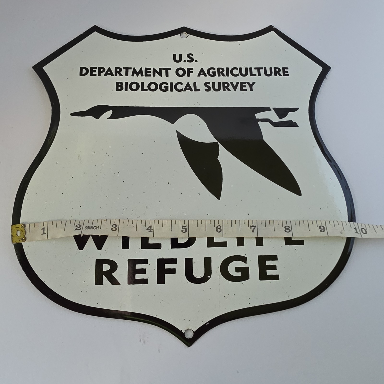 U.S. Department of Agriculture WILDLIFE REFUGE Metal Advertising Sign