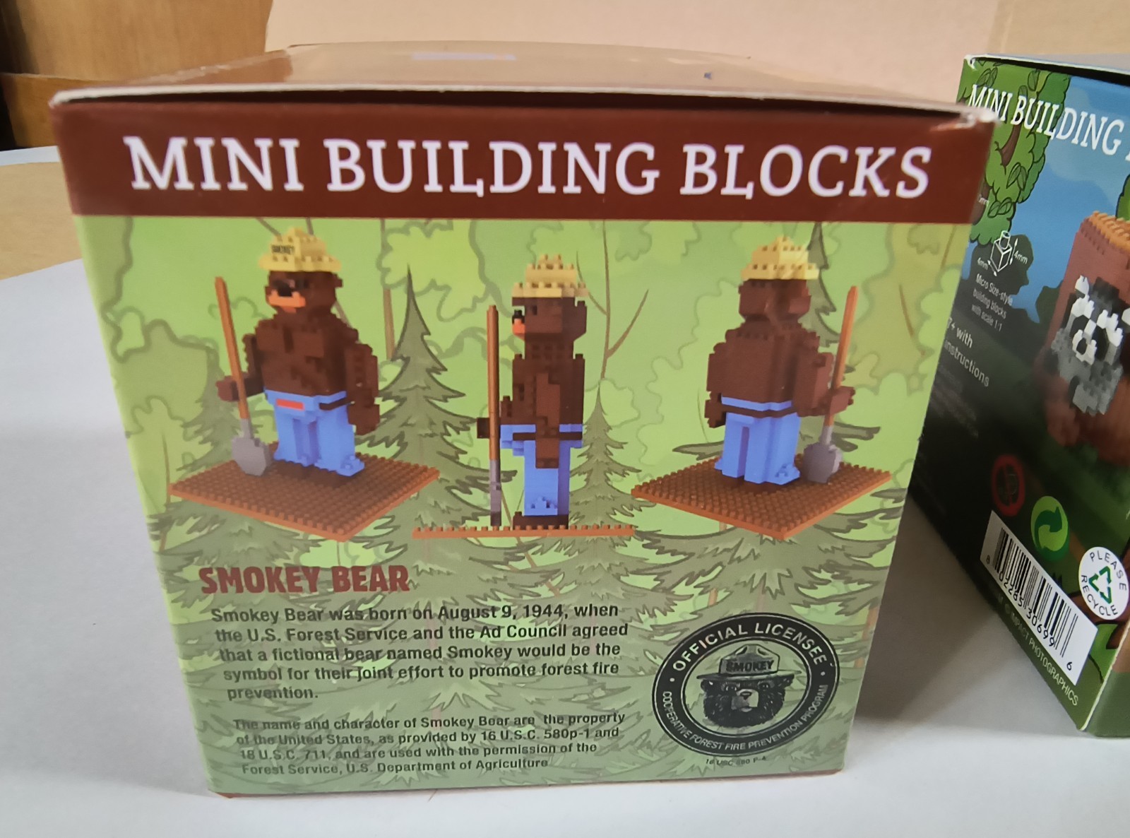 MINI Building Blocks US National Park Smokey Bear & Racoon NEW SEALED Boxes