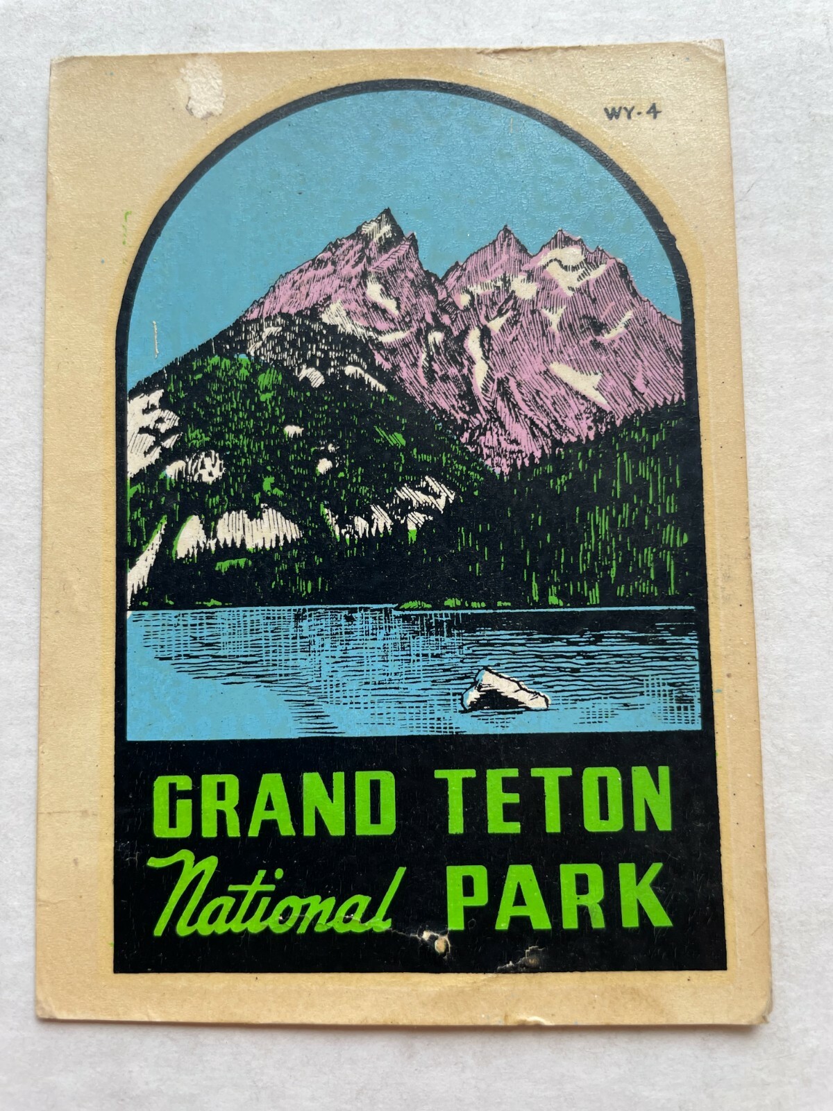 Vintage 1940-50’s Grand Teton National Park Auto Decal