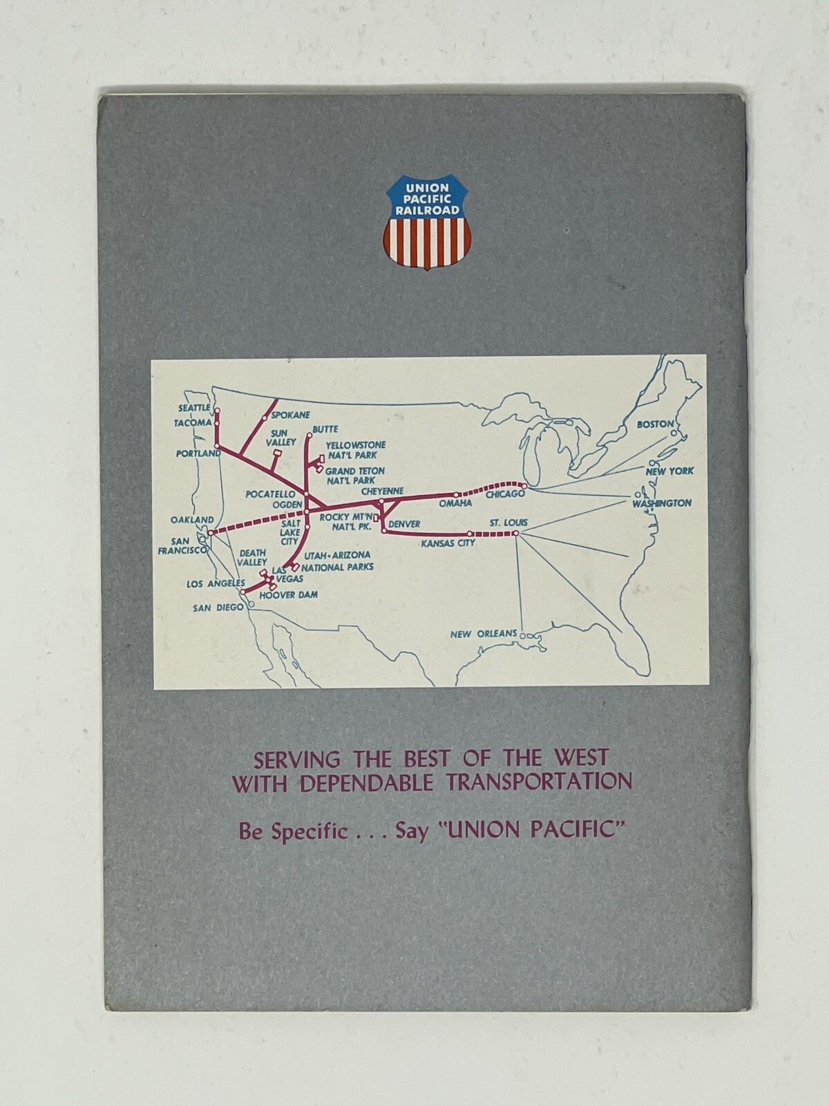 1961 GUIDE TO YELLOWSTONE & GRAND TETON PARK – UNION PACIFIC RAILROAD