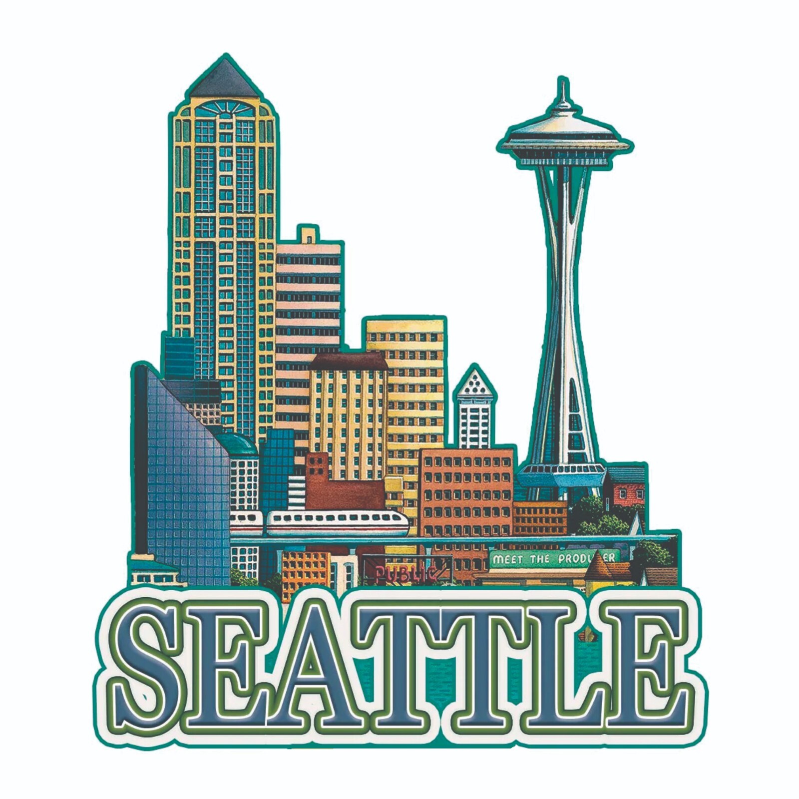 Seattle Washington Sticker Decal Bumper Sticker