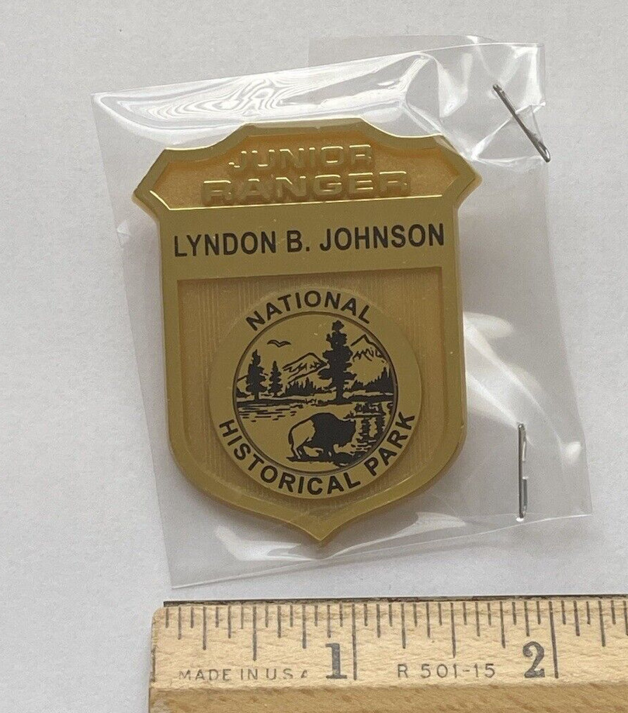Lyndon B. Johnson National Historical Parks Junior Ranger Plastic Pinback Badge