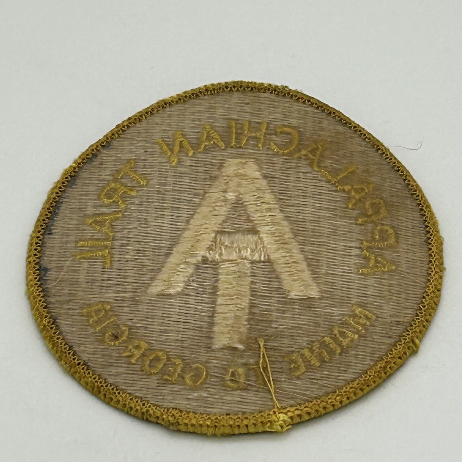Appalachian Trail Maine to Georgia Embroidered Hiking Patch Blue/yellow 3″