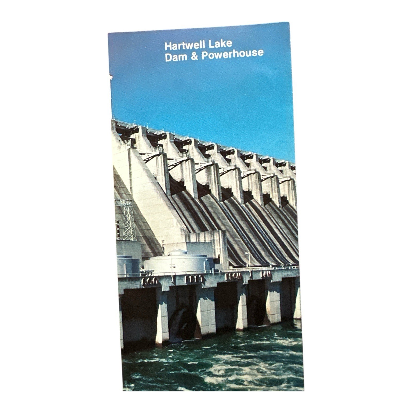 Hartwell Lake Dam & Powerhouse Vintage Travel Brochure Map US ARMY CORP Vintage