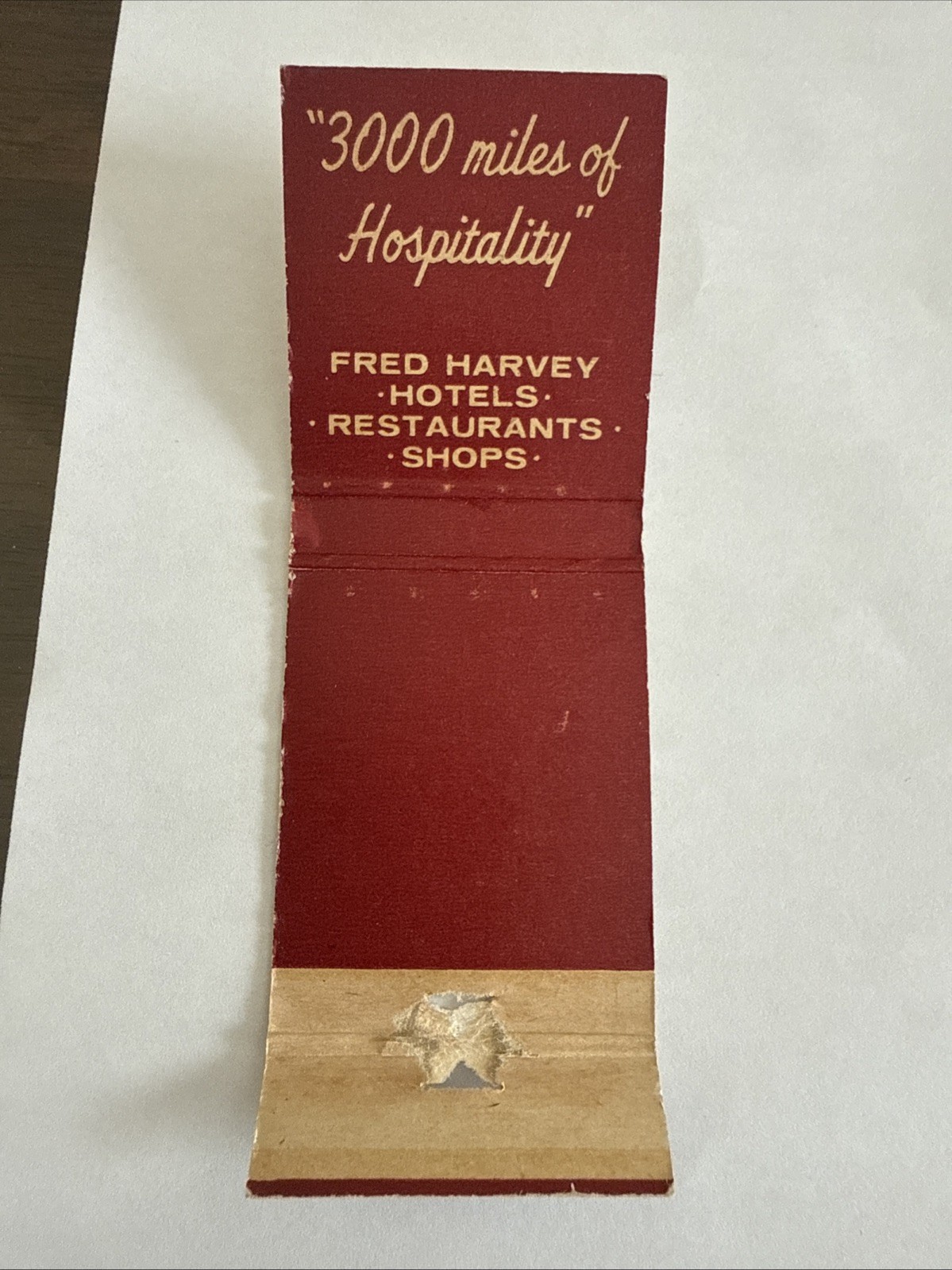 Grand Canyon National Park Vintage Matchbook Cover Fred Harvey NPS Desert View