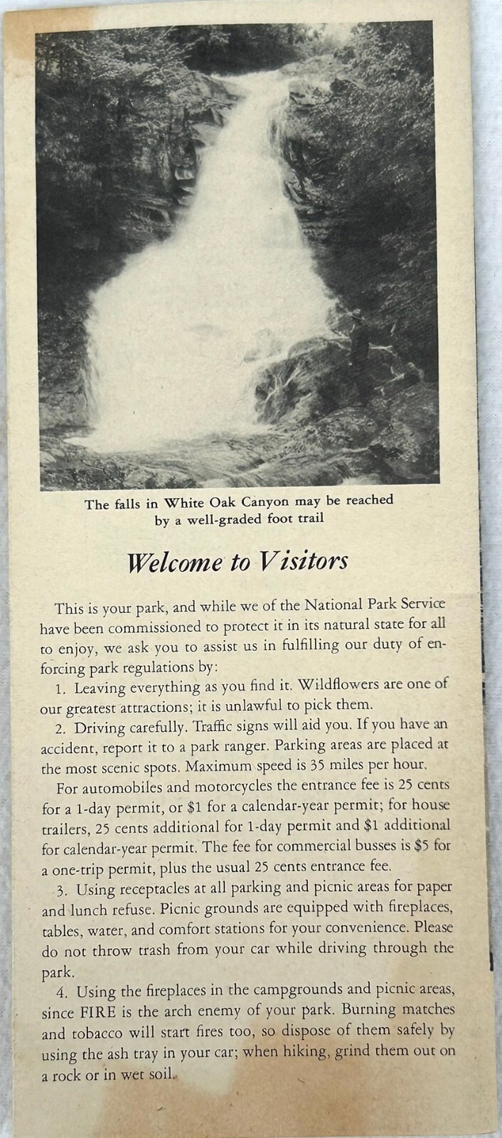 1950 Shenandoah National Park First Edition Brochure