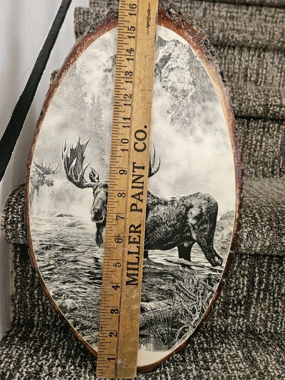 Bull Moose Rustic Wall Plaque Yellowstone National Park Souvenir Vintage 17×10
