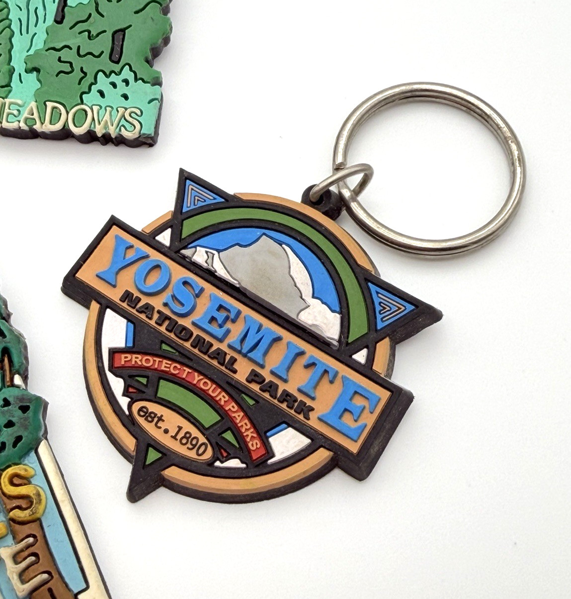 Yosemite National Park Keychain Lot Big Trees Tuolumne Meadows Rubber Souvenir