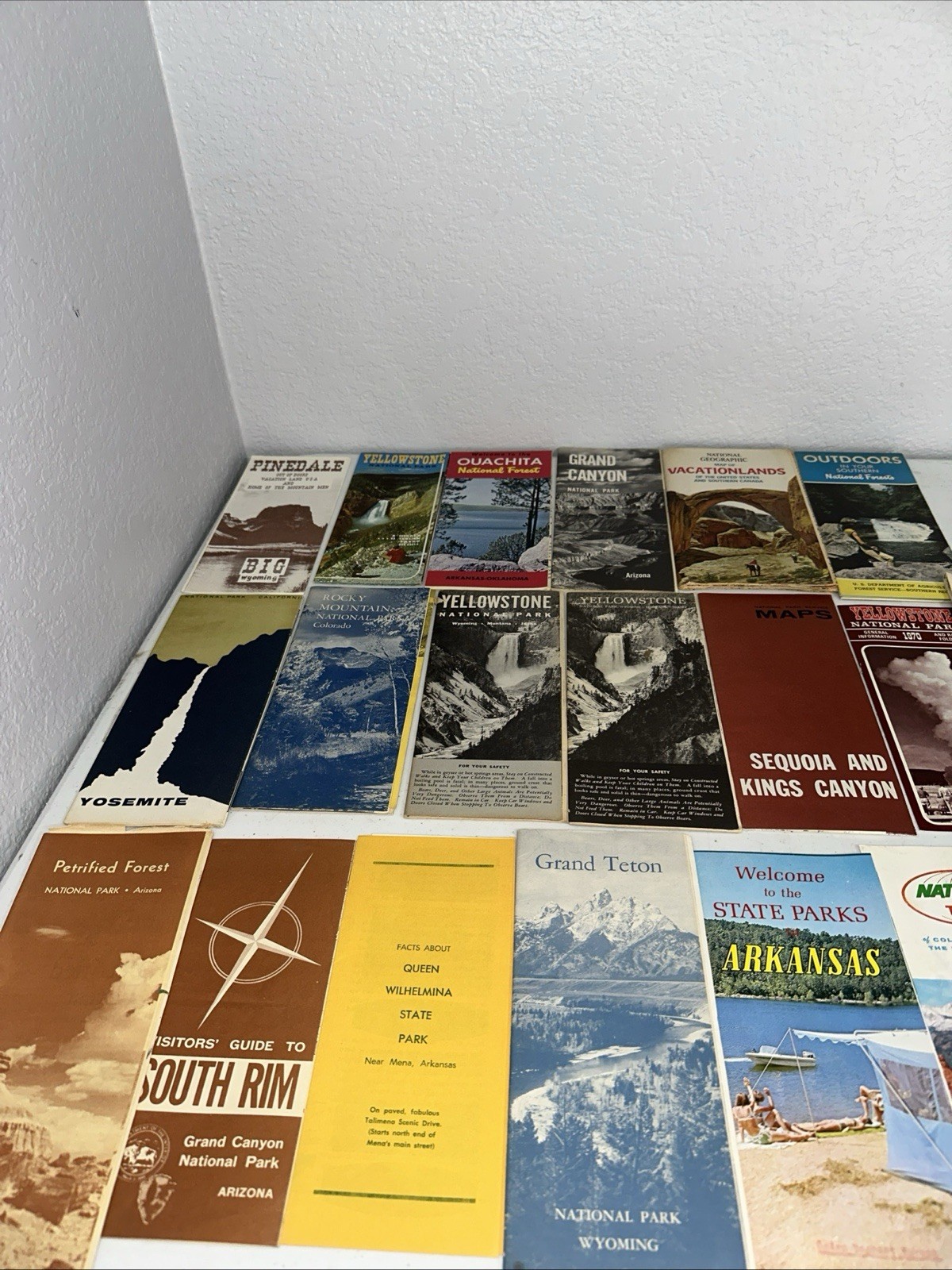 NATIONAL PARKS BROCHURES 1960’s-70’s Yellowstone National Forrest’s Lot Of 19
