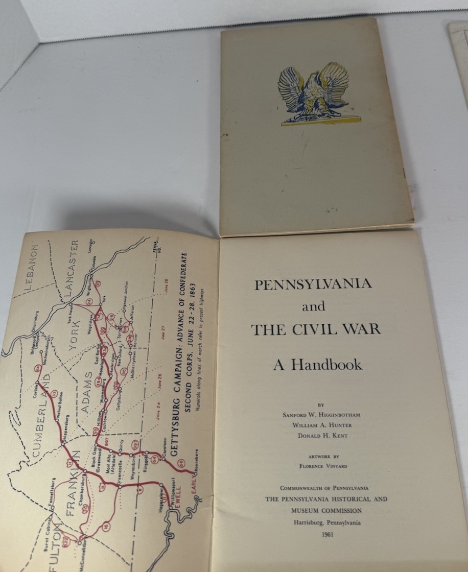 Gettysburg, PA- 1961 Guidebook – Illustrated, Maps – Civil War Lot 4 Booklets