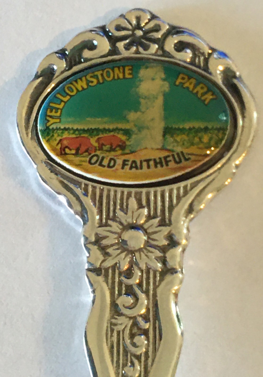Yellowstone Park Old Faithful Vintage Souvenir Spoon Collectible