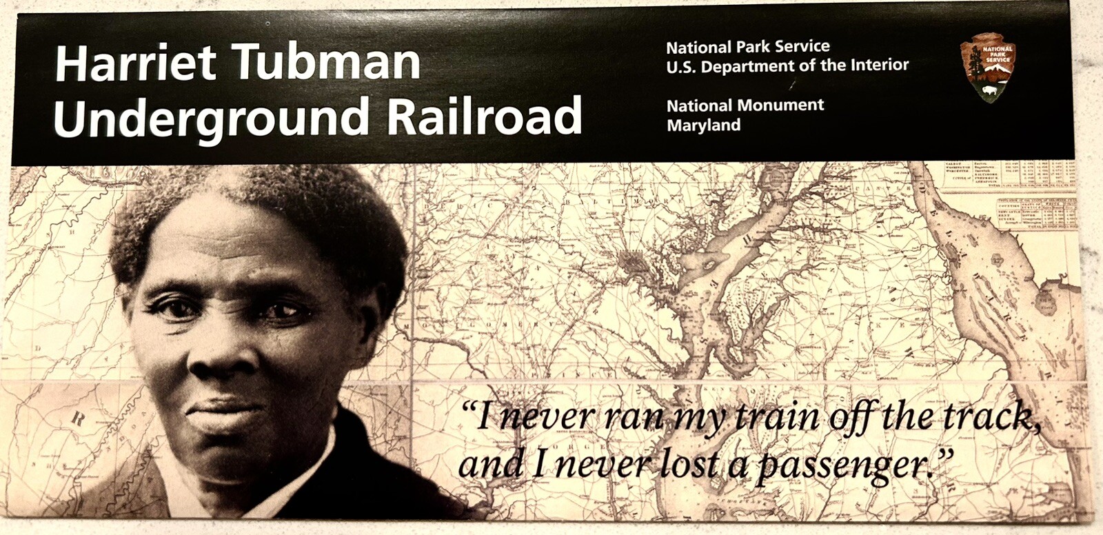 HARRIET TUBMAN UNDERGROUND RAILROAD, National Park Service Brochure, Maryland