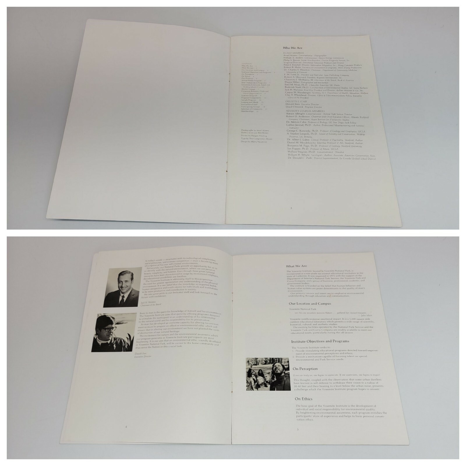 1975 Vintage Yosemite Institute Catalog / Brochure – National Park – Ansel Adams