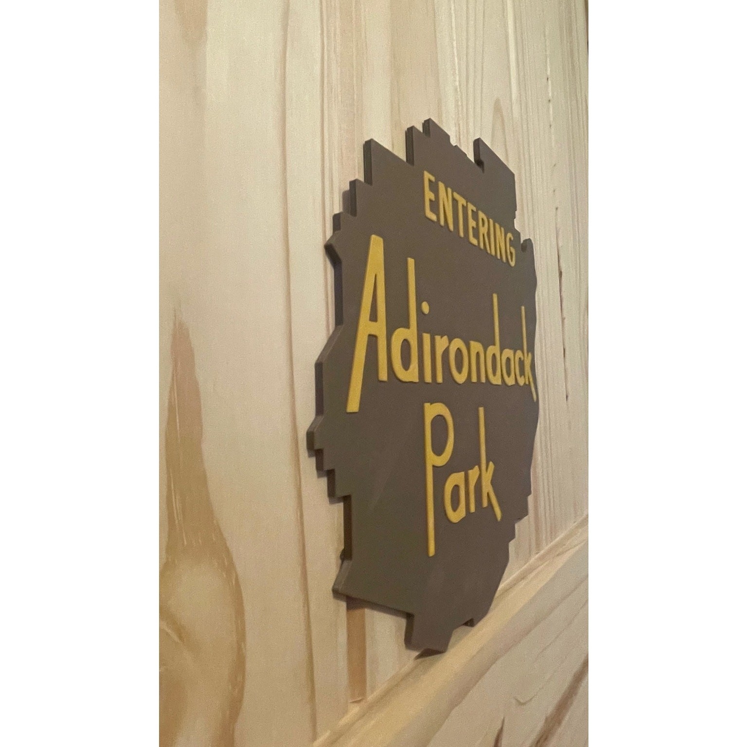 Entering Adirondack Park Sign Hike Trail Camp Outdoors Travel New York
