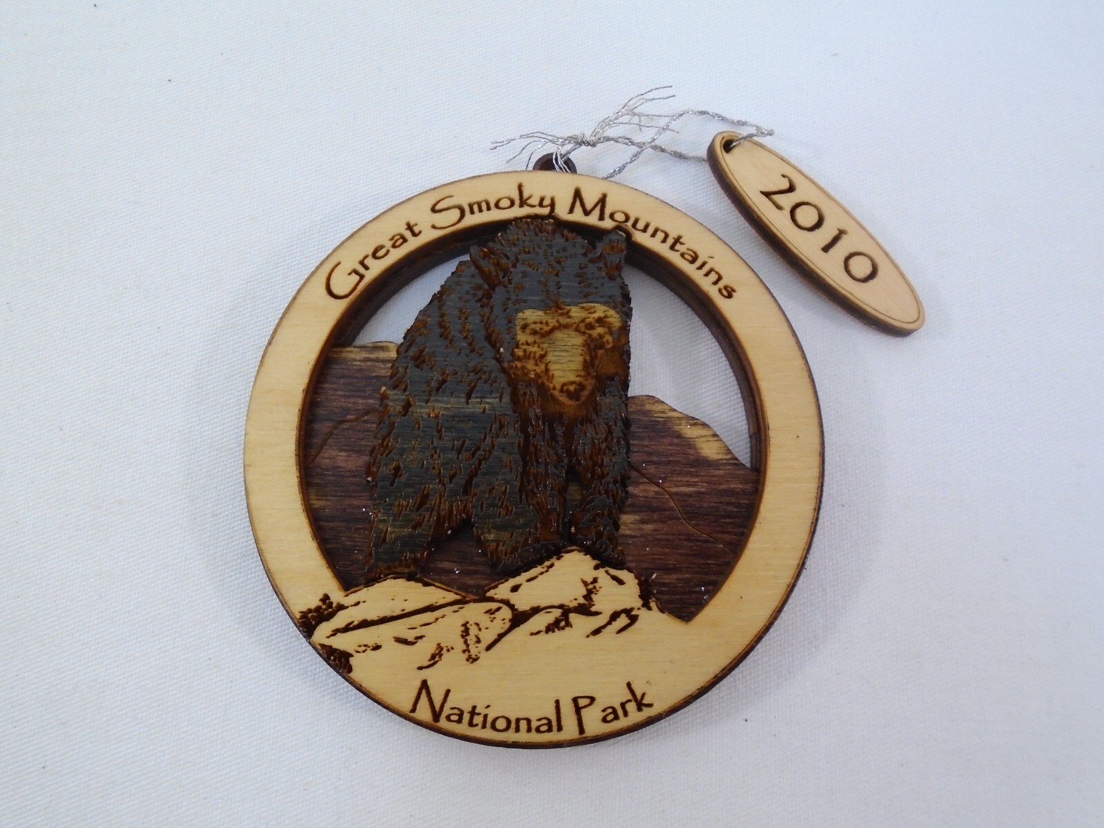 2010 Great Smoky Mountains National Park Wooden Christmas Ornament 3D Contours