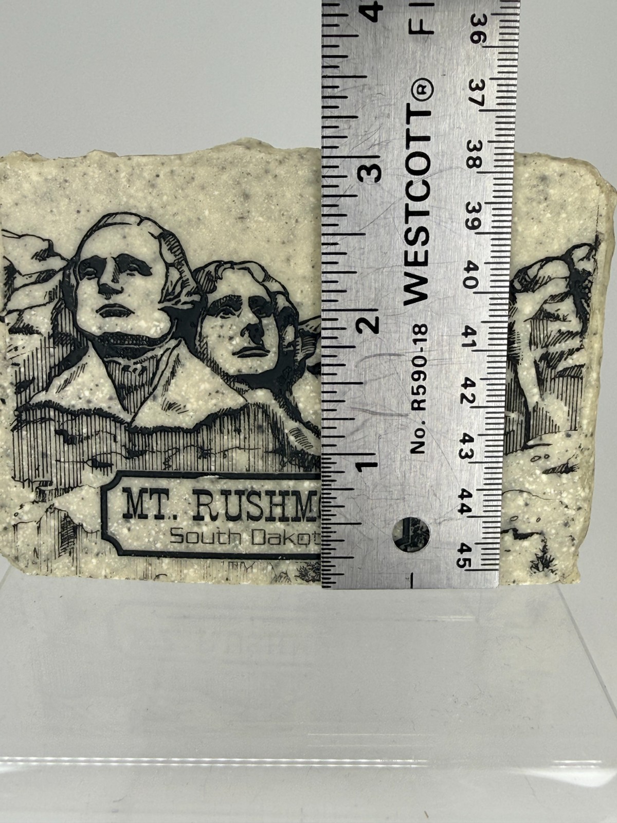 Mt. Rushmore National Memorial Park Granite Stone South Dakota Paperweight EUC