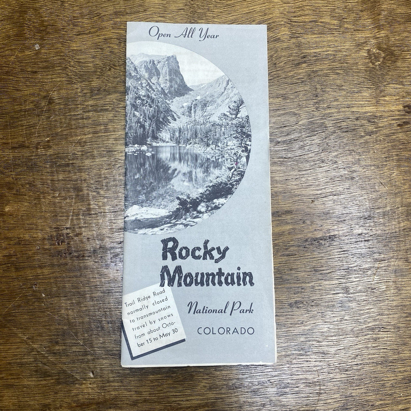 Rocky Mountain Pamphlet With Map 1954 Travel Guide National Park Colorado