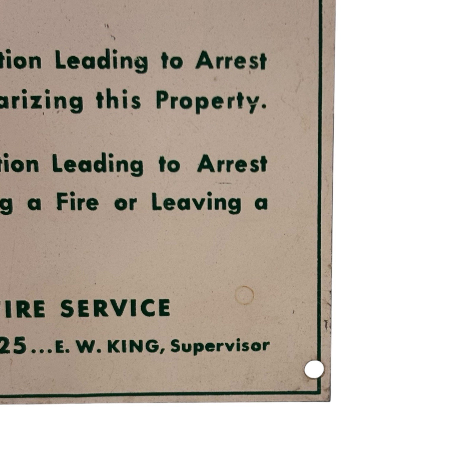 Vintage Denver Mountain Parks Police Patrol Fire Reward Sign Evergreen Colorado
