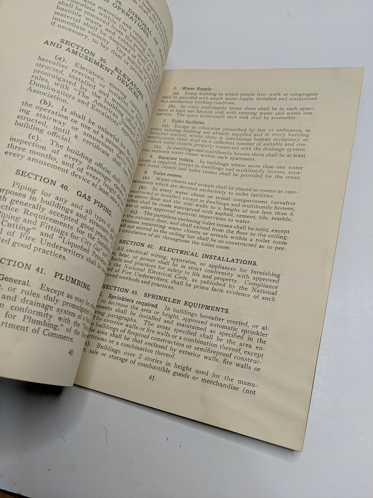 National Building Code 1949 booklet National Board of Fire Underwriters New York