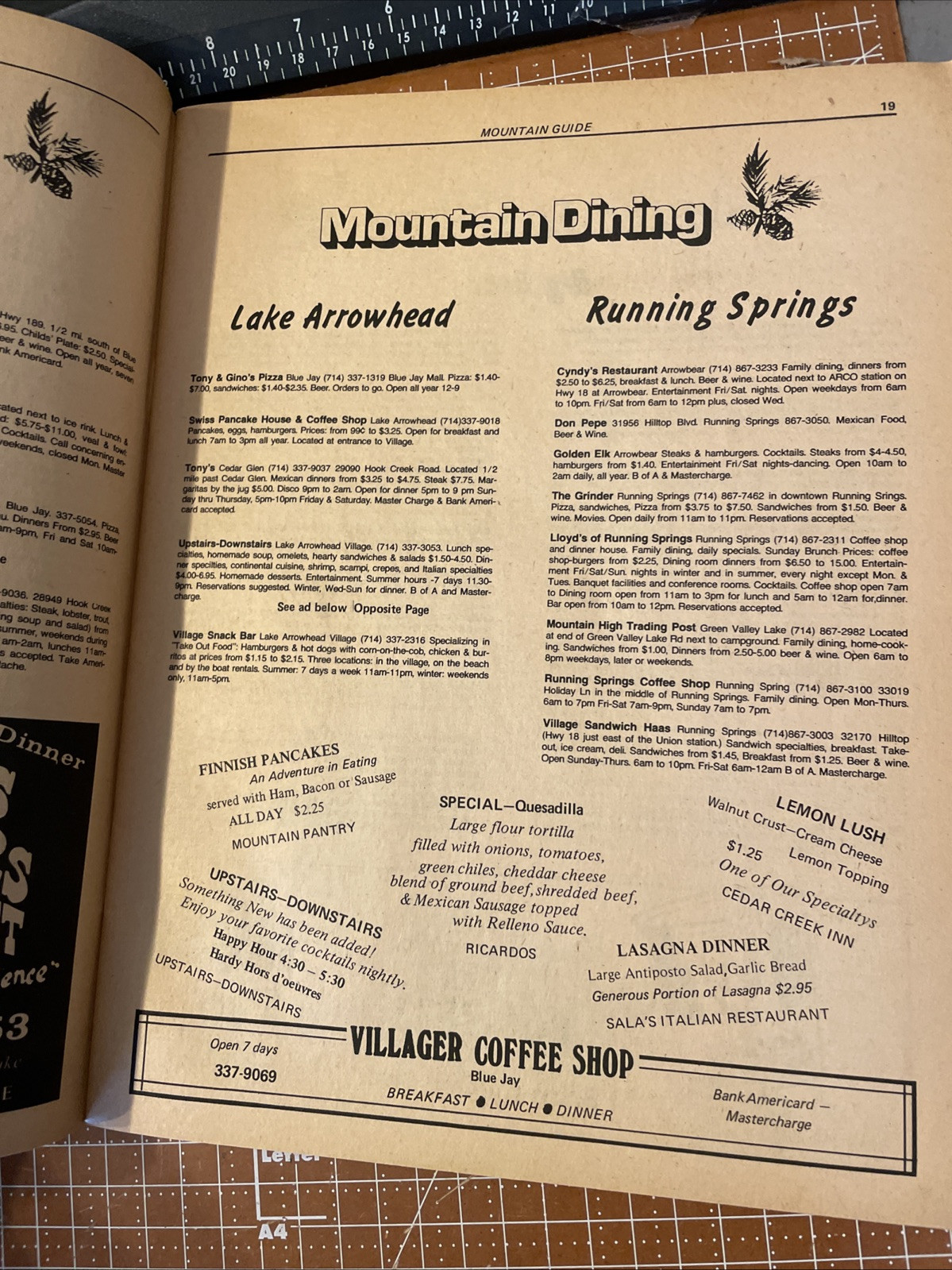 san bernadino mountain resorts 1978 mountain guide and service directory