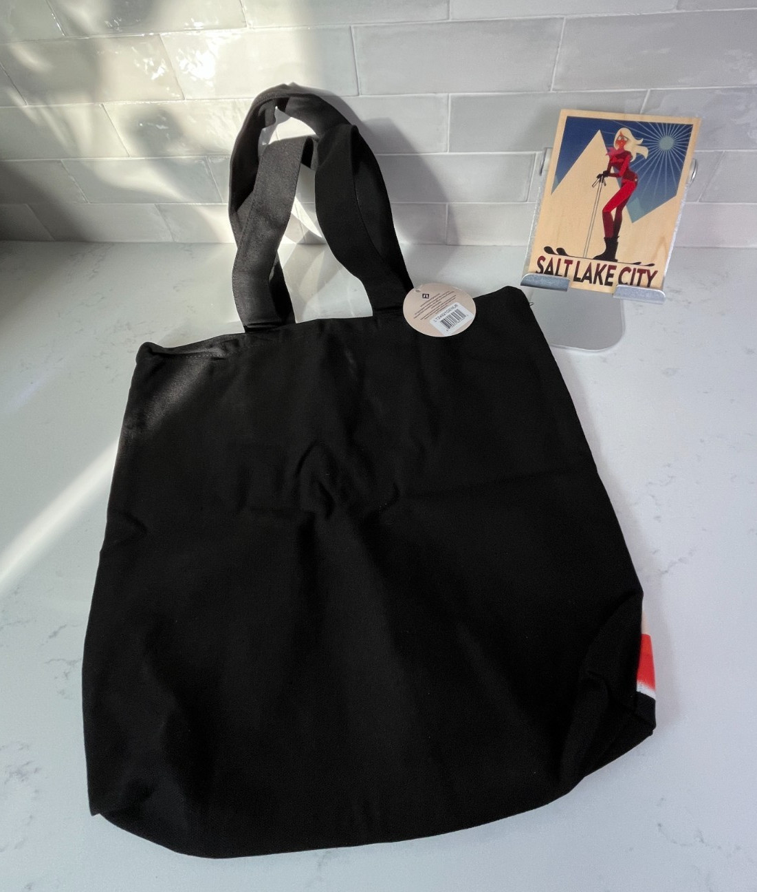 ZION NATIONAL PARK Canvas Tote Set 15x15x2 NWT+Utah Park postcards+stickers, etc
