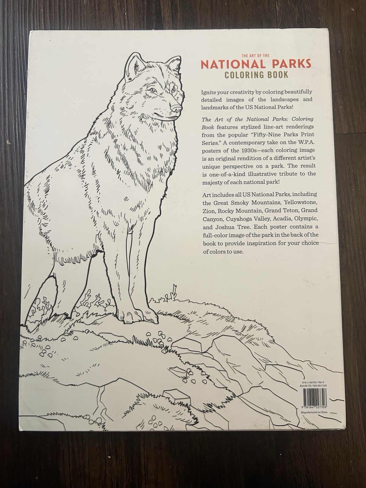 National Parks Coloring Book Featuring Yosemite and Other Parks