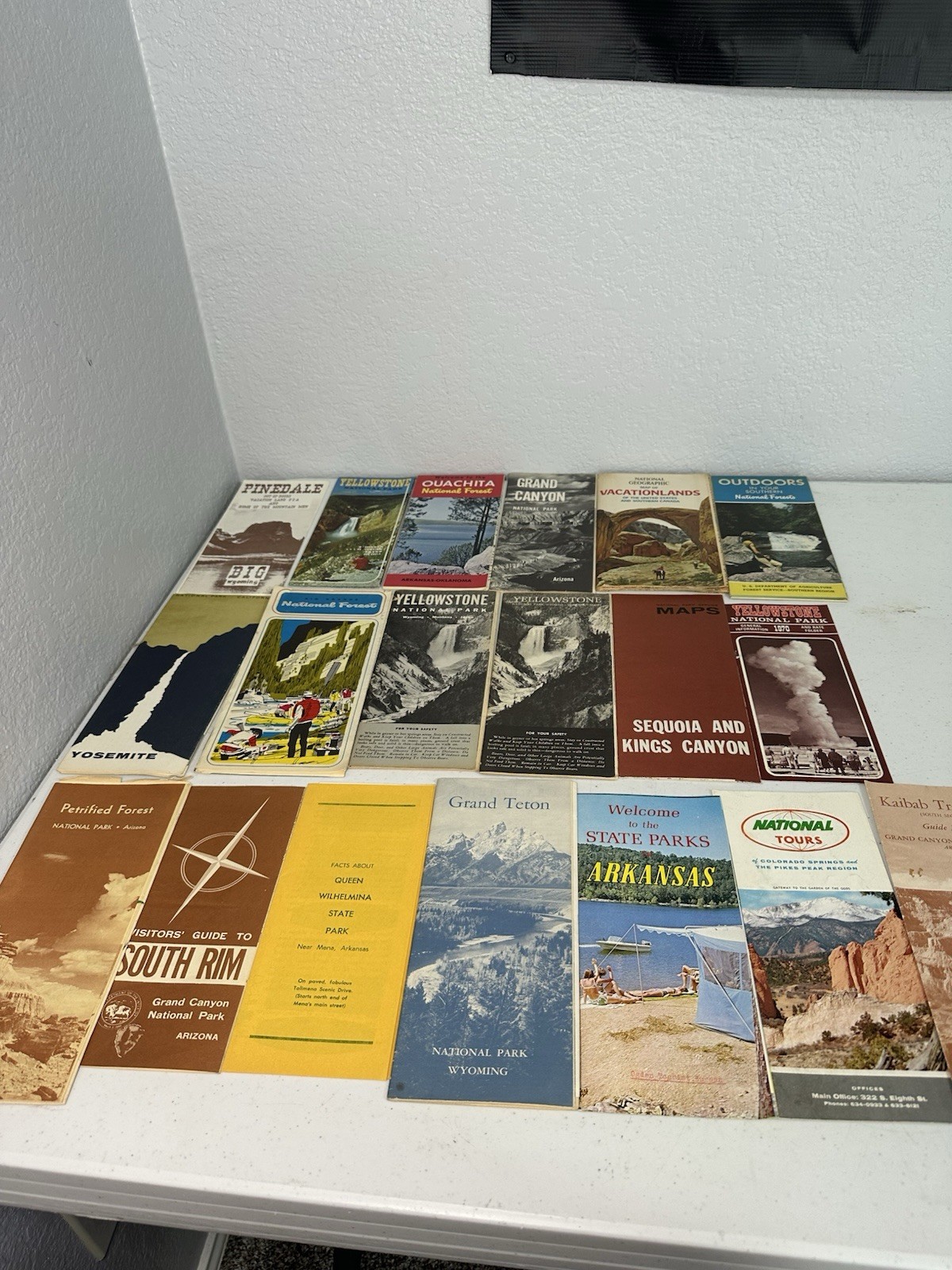 NATIONAL PARKS BROCHURES 1960’s-70’s Yellowstone National Forrest’s Lot Of 19
