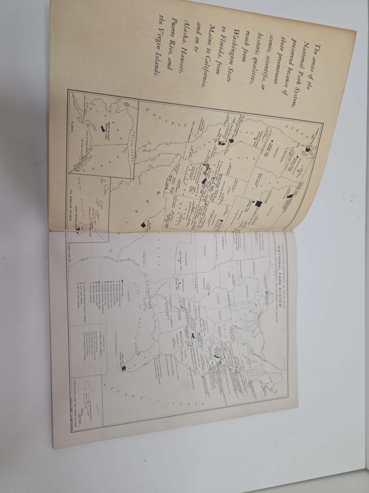 Vintage 1957 US Government National Park Story in Pictures paperback