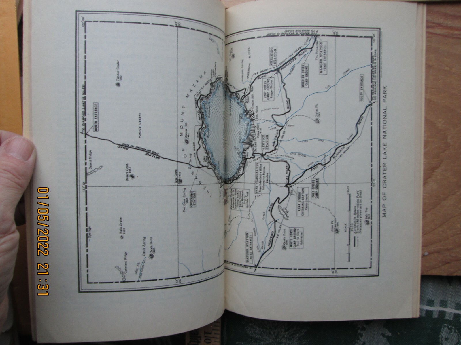 crater lake national park oregon travel guide maps 1930s booklet