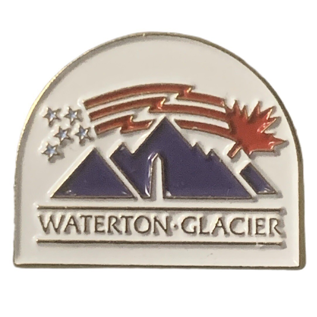 Vintage Waterton Glacier International Peace Park Canada Travel Souvenir Pin
