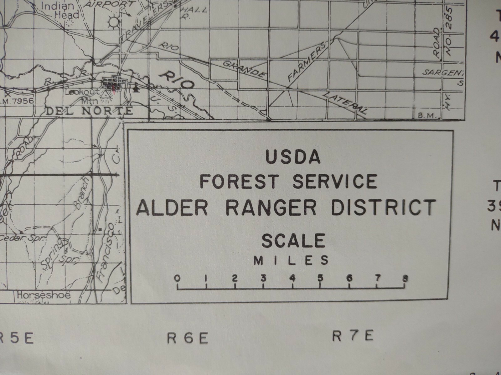 Rio Grande National Park Map 1962 Alder Ranger District