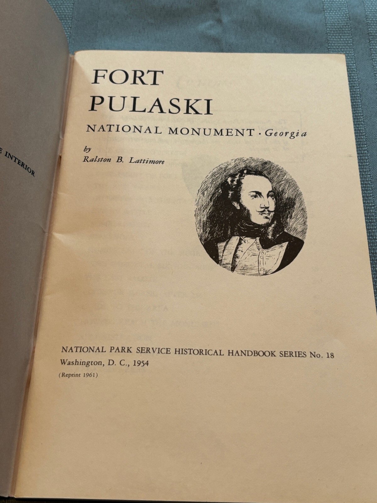 1961 National Parks Service Historical Handbook Series 18 Fort Pulaski Georgia