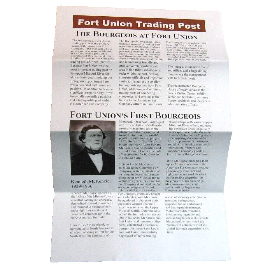 NPS Brochure Fort Union Trading Post National Historic Site People of the Fort