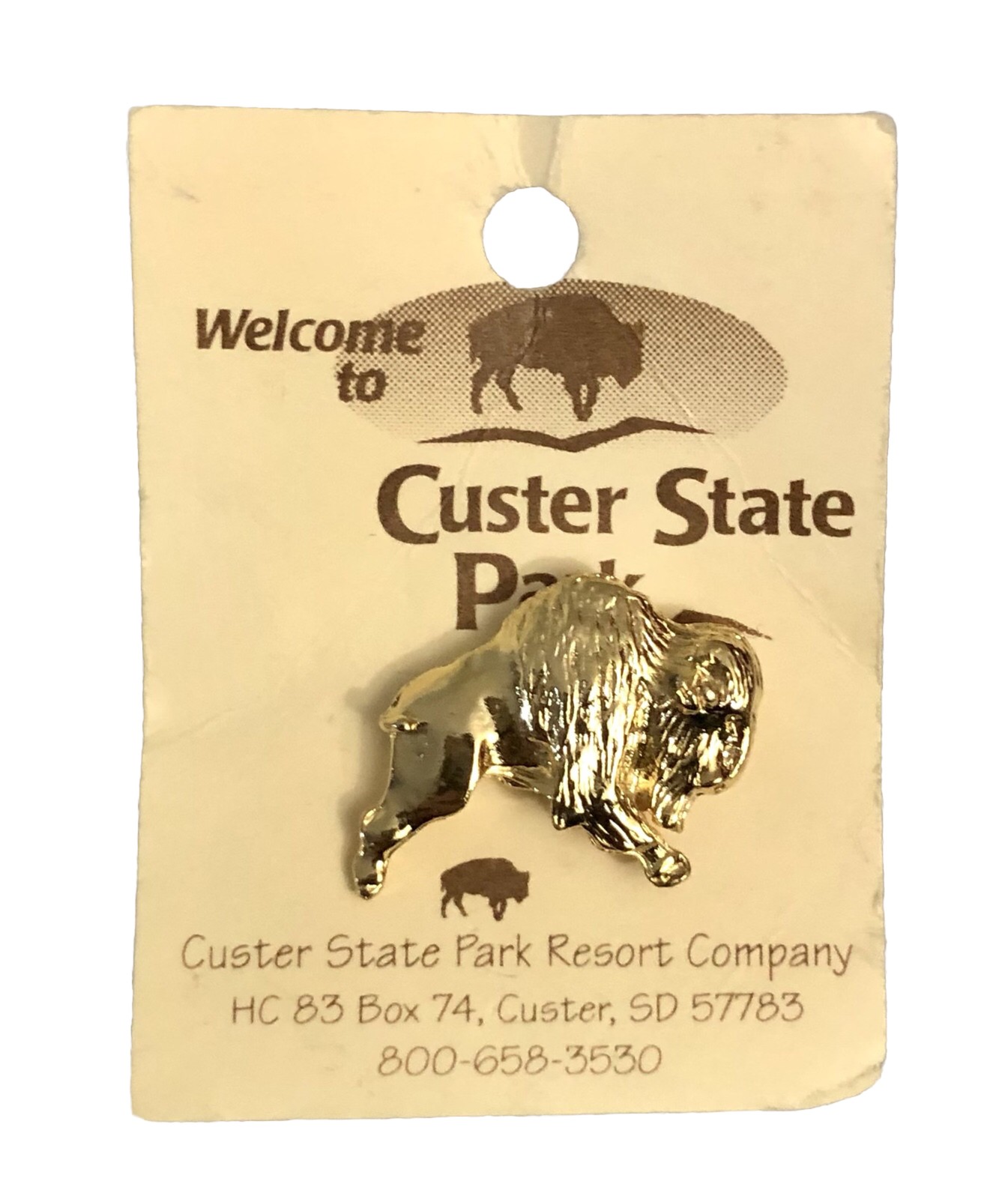 Custer State Park Lapel Pin Buffalo Black Hills South Dakota Bison Tie Tack