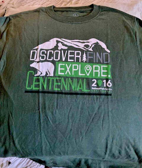 Collectible 2016 National Park Service Centennial Youth Large GREEN NEW w/tag!