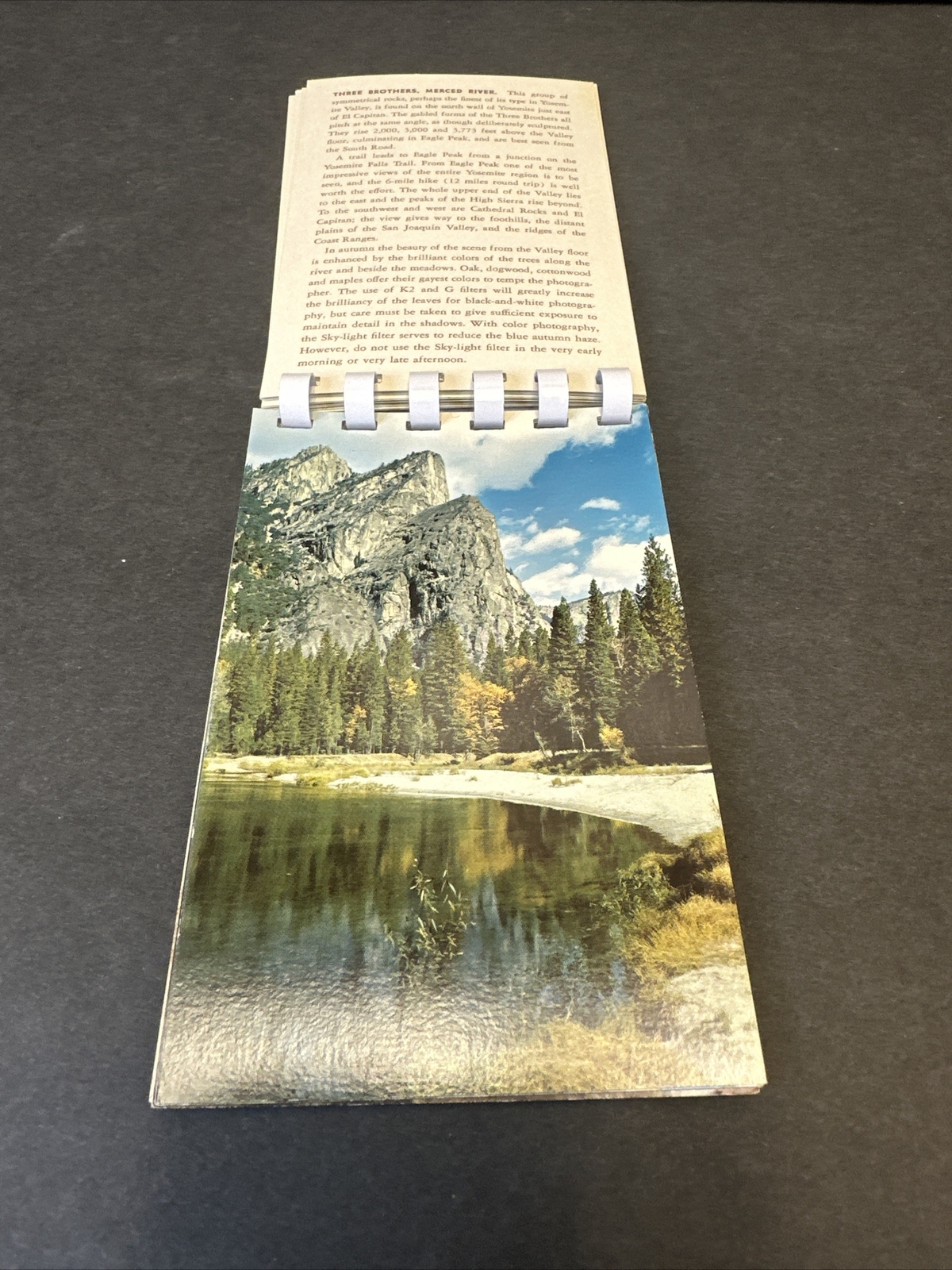 1955 Yosemite Picture And Photo Guide Spiral Bound 6″ x 3.5″ Souvenir Book